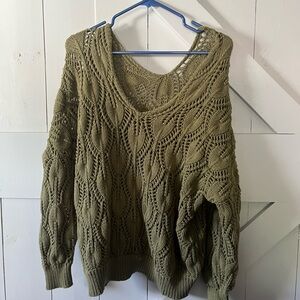 Off the shoulder knit sweater